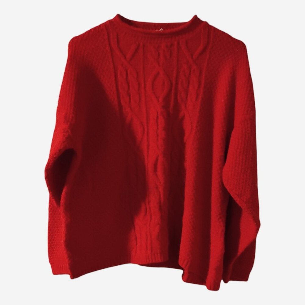 Honors Red Grandma/Grandpa Pullover Sweater Size Larger Good Condition